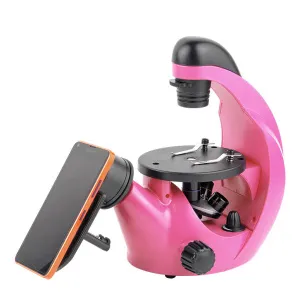 Микроскоп инвертированный Микромед «Эврика» 40–320х, фуксия, изображение 9