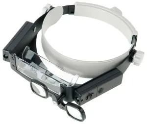 Лупа Kromatech налобная 1,5/3/6/8/17x, с подсветкой (2 LED) MG81007-P, изображение 3