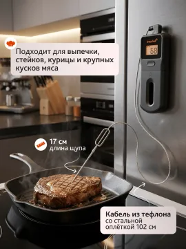 Термометр кулинарный Levenhuk Wezzer Grill BT10, изображение 12