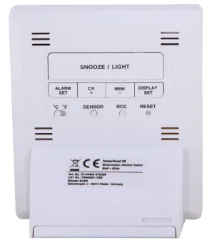 Метеостанция Bresser TemeoTrend SQ с радиоуправлением, белая, изображение 5