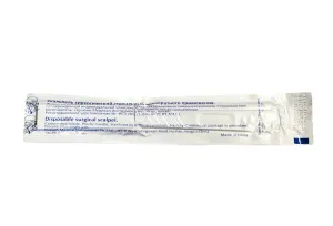 Скальпель одноразовый со стальным лезвием, стерильный, изображение 4