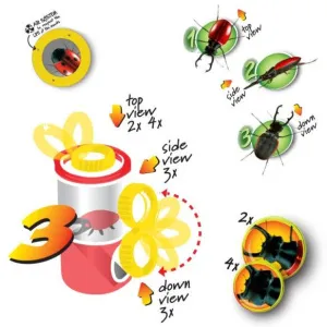 Банка для насекомых Navir «Обзор с трех сторон» с лупами, пинцетом и жуком, изображение 4