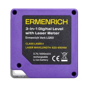 Цифровой уровень с лазерной рулеткой («3 в 1») Ermenrich Verk LQ60, изображение 8