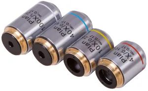 Набор планахроматических объективов Levenhuk MED 1000 4x, 10x, 40xs, 100xs (масляный), изображение 3